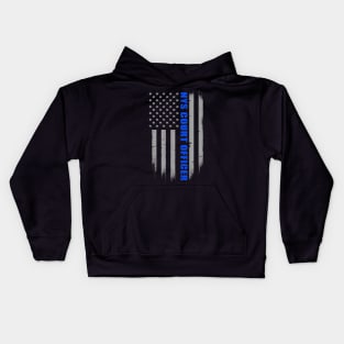 New York State Court Officer Thin Blue Line Flag Kids Hoodie